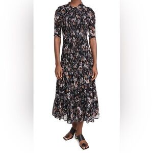 Veronica Beard Gabi Floral Print Dress Size 8 mock tier dress floral boho formal